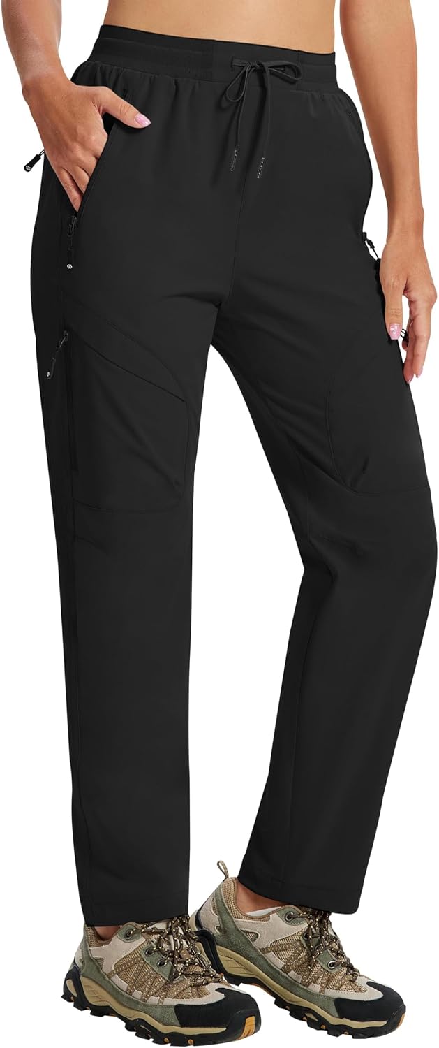 AIRIKE Women's Hiking Cargo Pants Lightweight Quick Dry Joggers Sweatpants Casual Work Travel Outdoor Pant with Pockets