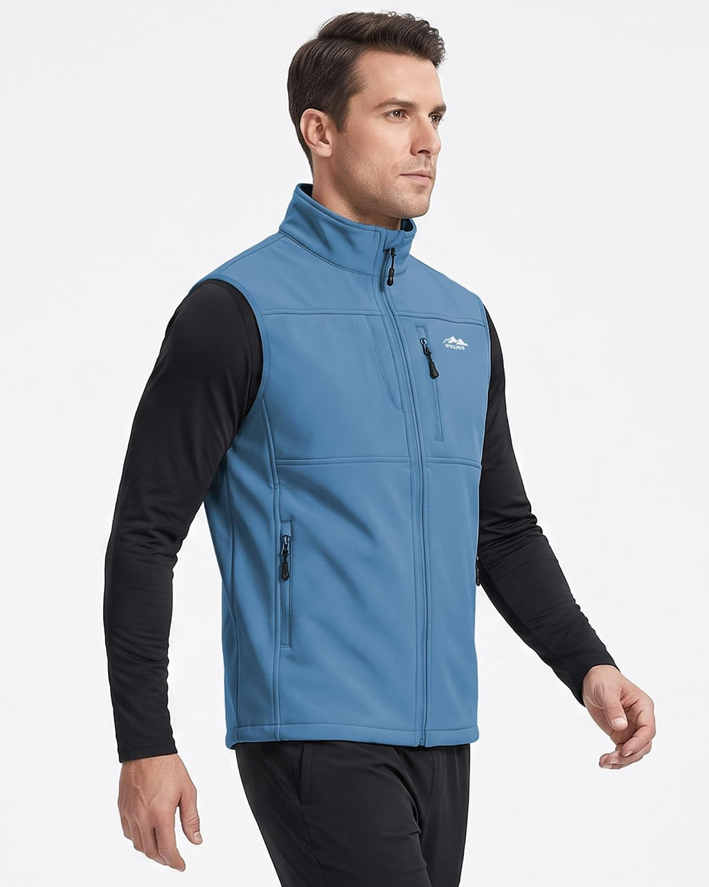 WULFUL Men's Golf Vest Windproof Lightweight Outerwear Sleeveless Jacket