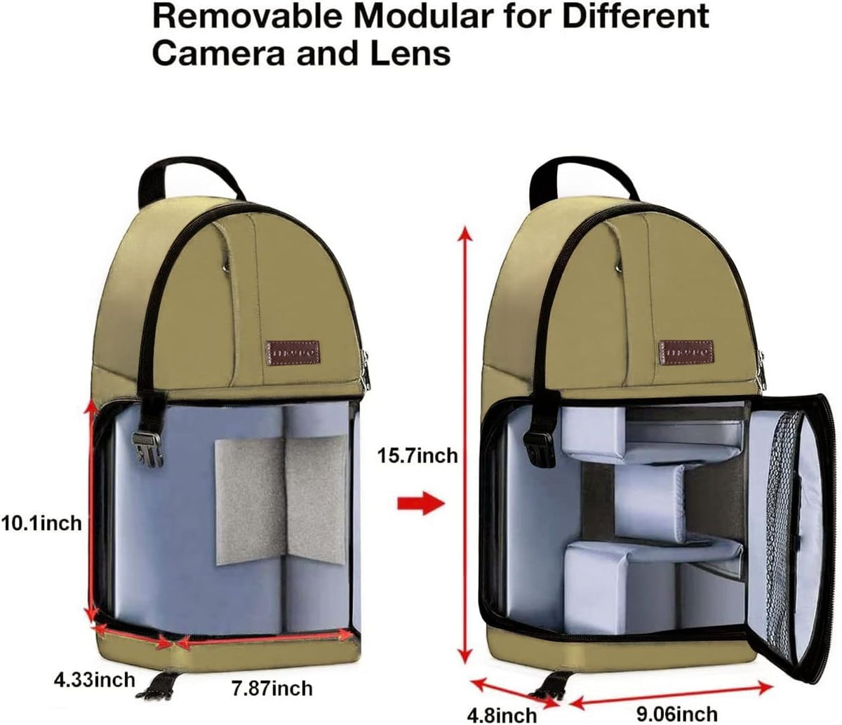 MOSISO Camera Sling Bag, Photography Shoulder Bag Compact Camera Backpack