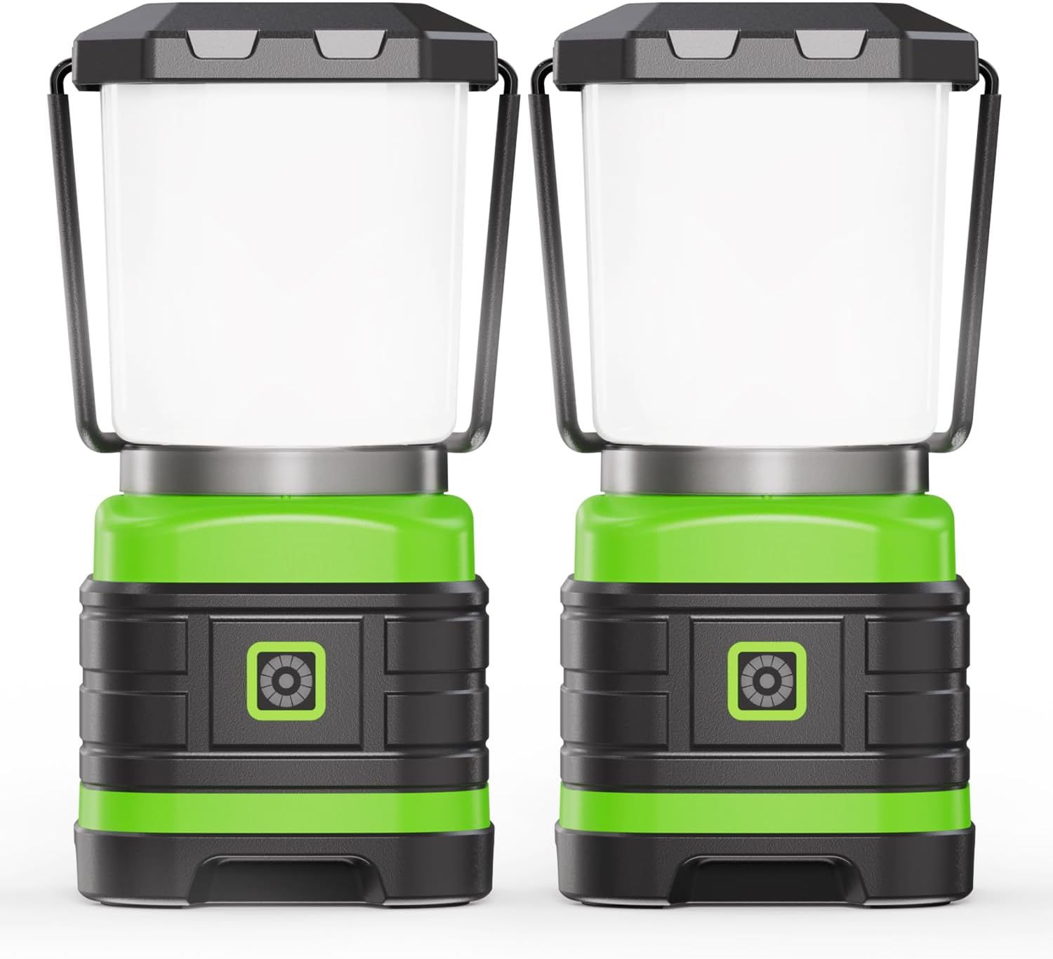 Lichamp LED Camping Lantern, Battery Powered LED Lights Camping Essentials, Portable Lanterns Flishlights for Emergency, Hurricanes, Outdoor Hiking, Power Outages, Survival Gear and Home Use, 2 Pack
