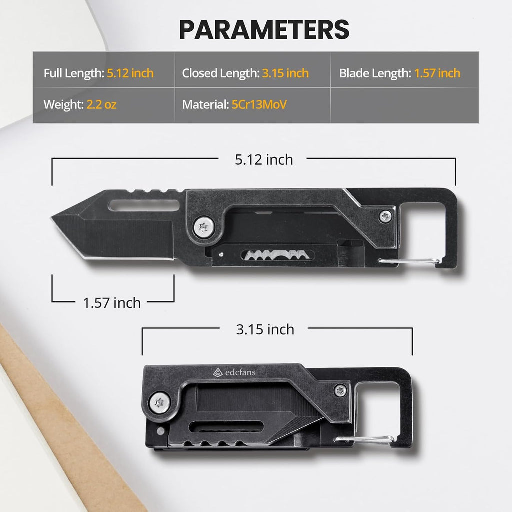 EDCFANS Keychain Knife, Multitool Key Chain with Bottle Opener Pocket Knife