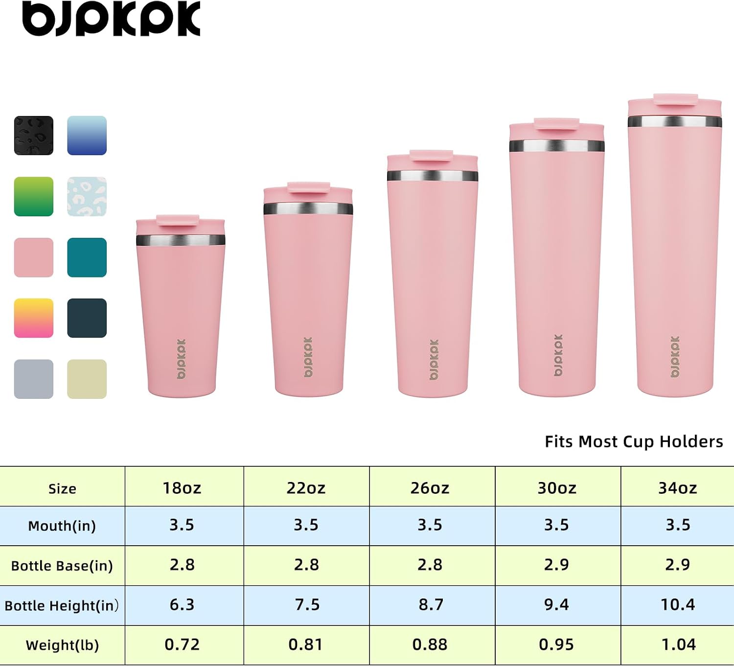 BJPKPK 30 oz Coffee Tumbler with Straw, Insulated Stainless Steel Cup