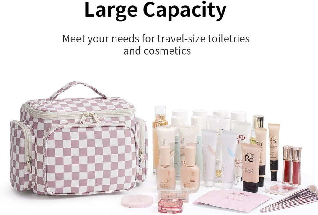 Narwey Hanging Travel Toiletry Bag for Women, Large Makeup Cosmetic Bag
