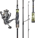 Sougayilang Spinning Combo – 30+24Ton Carbon Fiber 2-Piece Rod, M/MH Power, 19LB Drag, 5.2:1 Gear Ratio, Lightweight Saltwater Freshwater Kit for Bass, Trout, Salmon, Catfish (6’/7’ /7'6''Options)