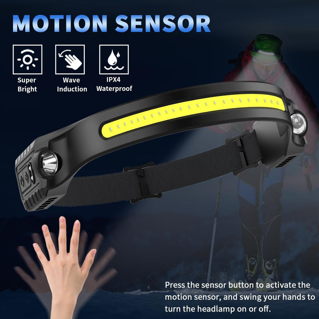ZioeYiue Headlamp Rechargeable 5PCS, 230°Wide Beam LED Head Lamp for Adults