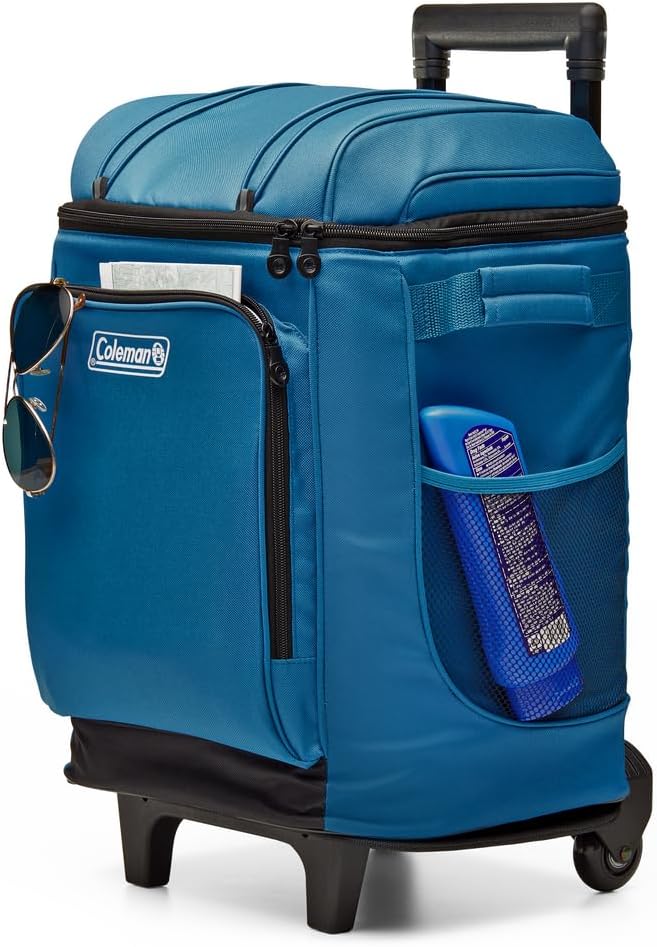 Coleman 42-Can Soft Rolling Cooler with Wheels, Insulated Chiller