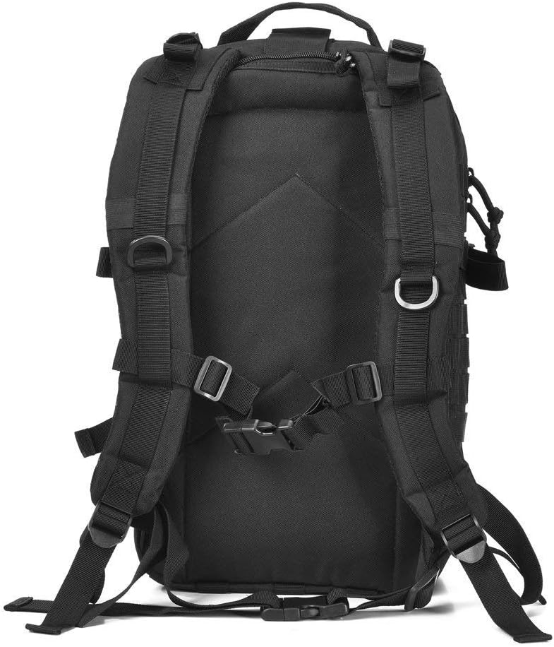 REEBOW GEAR 38L Tactical Backpack for Men 3 Day Military Bug Out Bag Black | Large Heavy Duty Backpacks, MOLLE Straps, Survival Sports Rucksack,for Sports Outdoor Workout Trekking Hiking Travel