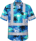 High Visibility Hawaiian Shirt for Men Tropical Shirts Custom Name Floral Outfit Reflective Safety Workwear