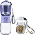 Cibaabo Dog Water Bottle Portable with Food Container & Filter for Travel
