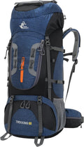 Bseash 80L Waterproof Hiking Camping Backpack with Rain Cover, Lightweight Outdoor Sport Travel Daypack for Climbing Touring