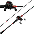 Kilitn Fishing Rod and Reel Combo, Baitcasting Combo Baitcast Reel, 6 Foot 7 Foot 2-Piece, Durable Fiberglass Wrapped Carbon Fiber Rod with Comfortable EVA Handle