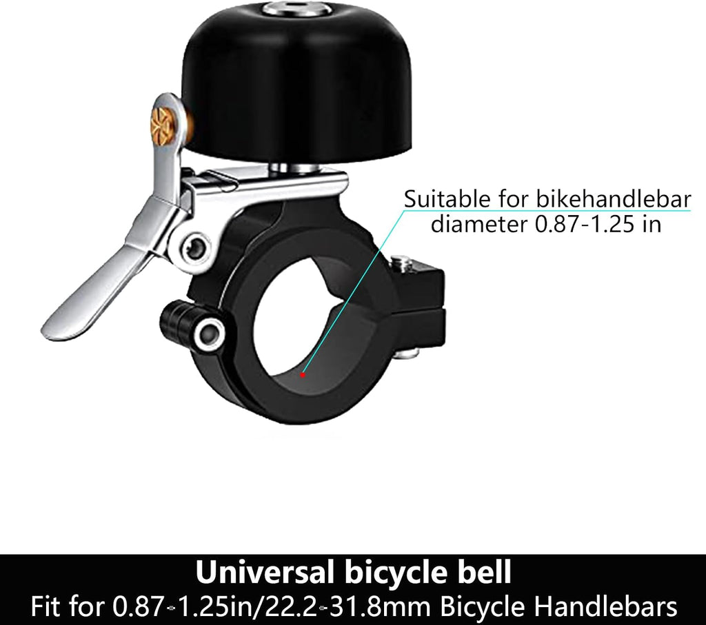Greallthy Bike Bell Classic Brass Bicycle Bell,Bike Bells for Adults Youth, Loud Retro Bell for Road & Mountain Bikes, Universal Handlebar Fit