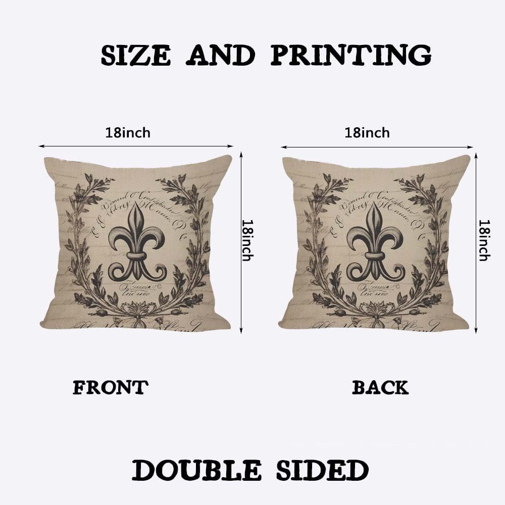 Anchor Throw Pillow Covers Set of 2 Vintage Logo with Leaves Throw Pillow Covers Couch Square Pillowcases Cushion for Living Room Bedroom Sofa 18x18 Inch