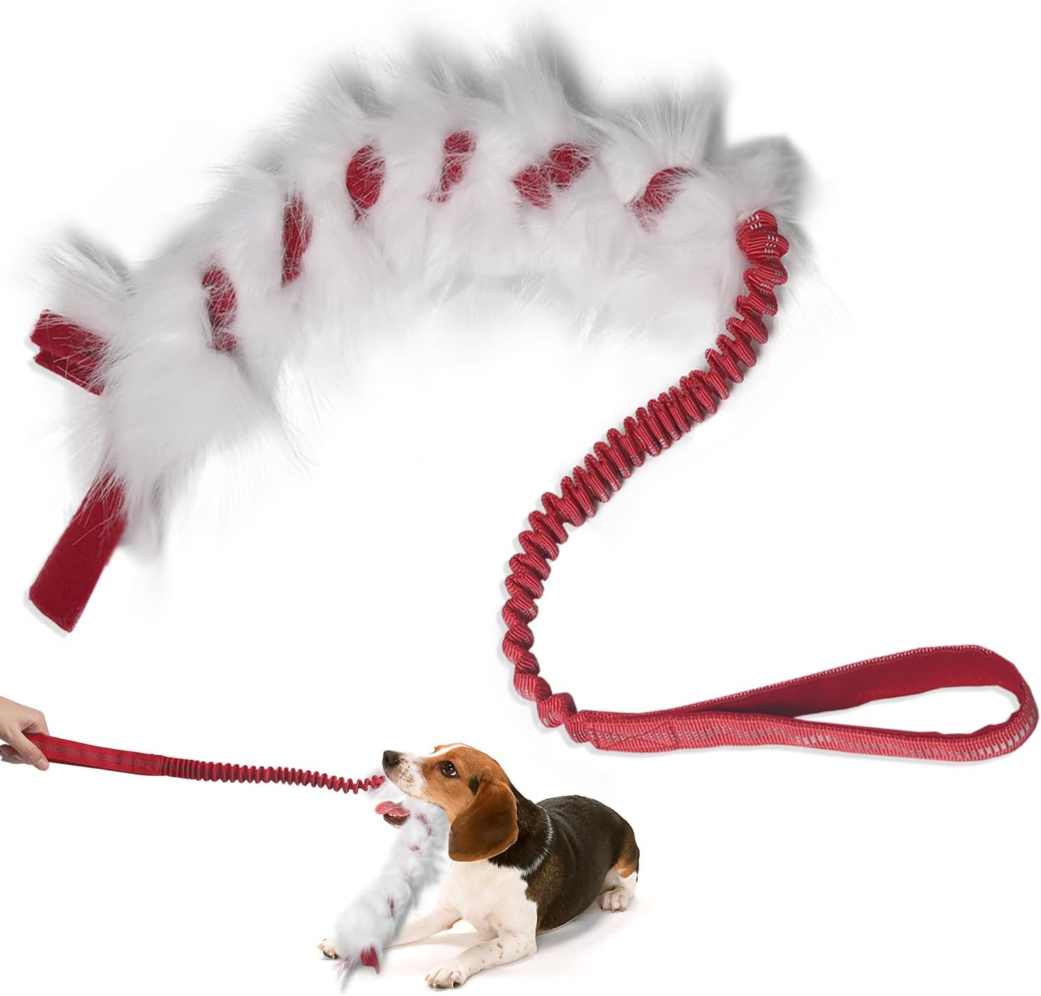 wodoca Christmas Dog Tug Toys Dog Rope Toys Pets Puppy Aggressive Chewers Toys Xmas Pet Gifts, Easy to GRAP Large Dogs Chew Toy Ideal for Training for Puppy, Middle Dogs Play Hand Made (Green)