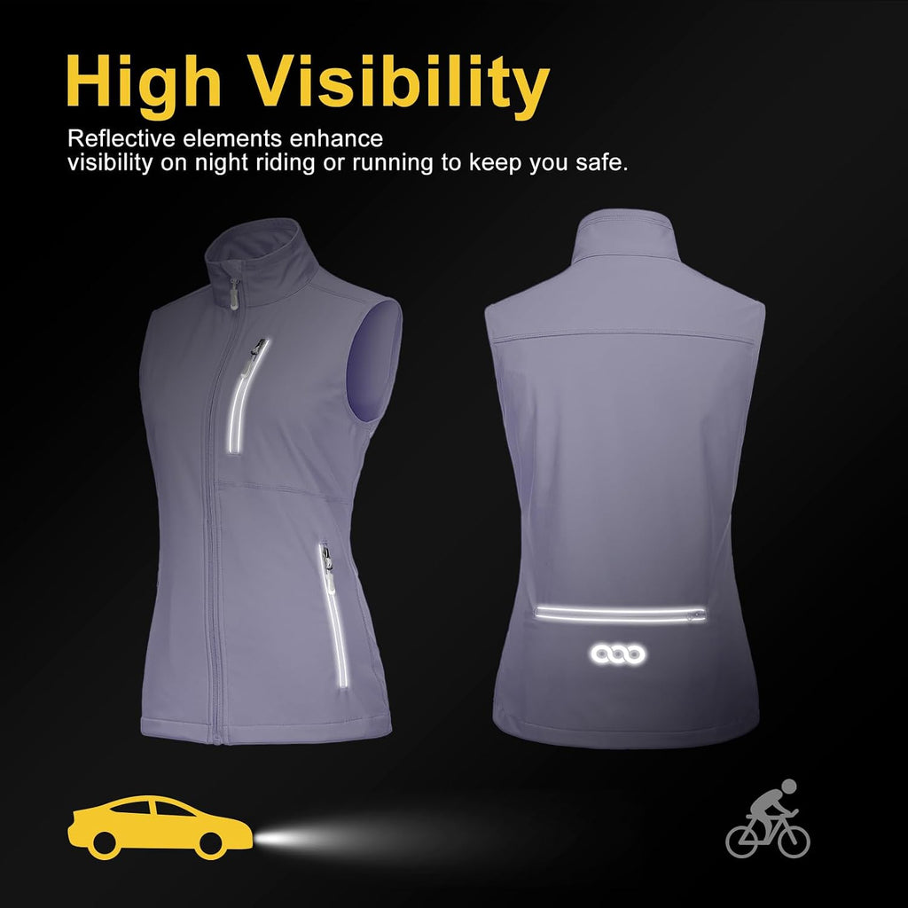 33,000ft Women's Lightweight Running Vest with 6 Pockets for Travel Golf