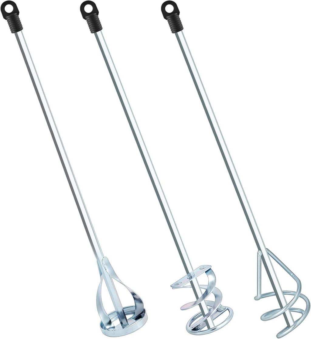 MorningRo 3 Pack Paint Mixer for Drill, Concrete Cement Mixer, White Zinc