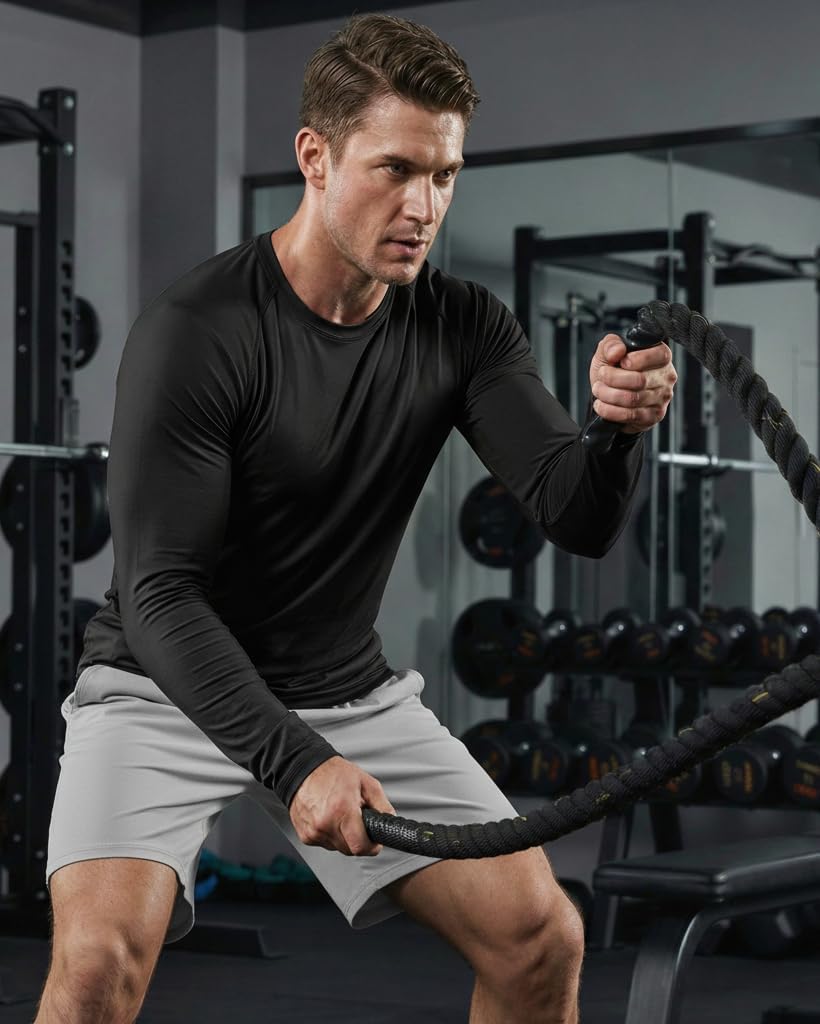 MAGCOMSEN Men's Long Sleeve Shirts UPF 50+ UV Sun Protection Athletic Shirts for Hiking Running Workout Rash Guard