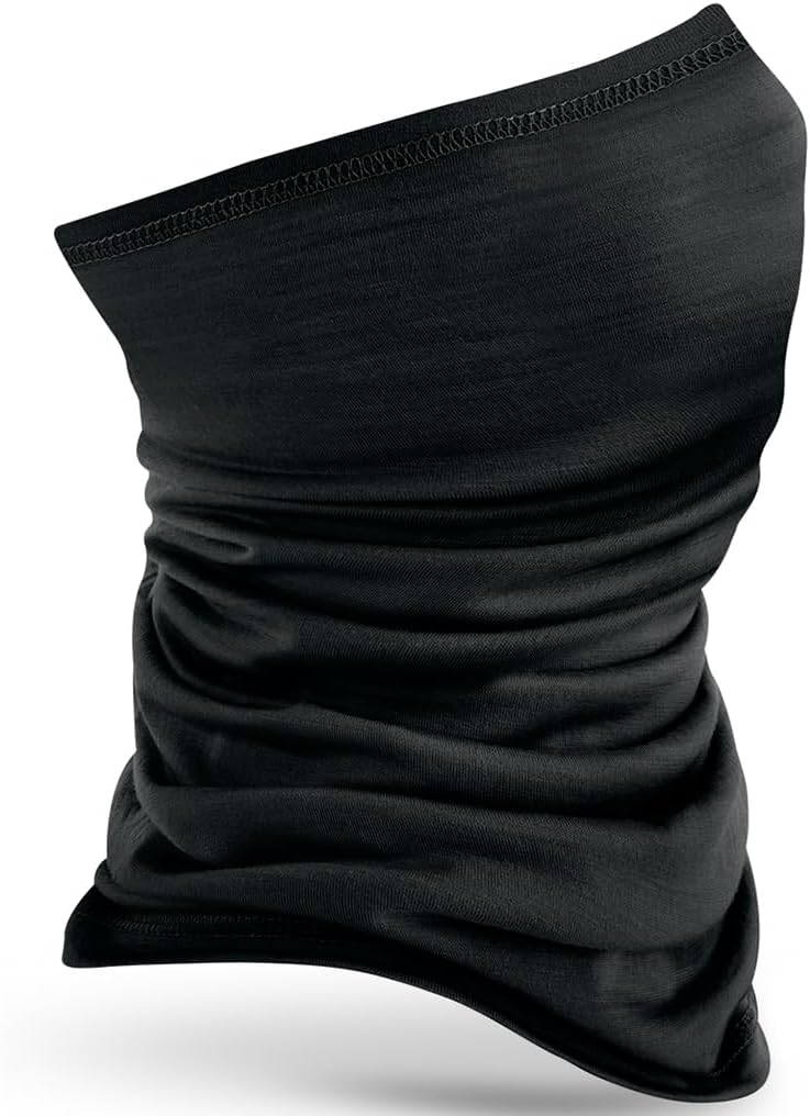 Merino Wool Neck Gaiter - 100% Merino Wool Mask, Breathable Quick-Dry Warmer for Skiing, Hiking and Outdoor Activities