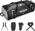 80 lt Waterproof Duffel Bag Motorcycle Dry Bag Backpack, Waterproof Zippered Bags with Backpack Spacer Pad for Kayaking Rafting Boating Canoeing Camping Paddle Beach (Black)