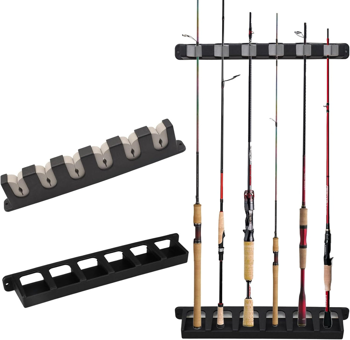 Vertical Fishing Rod Holders Wall Mount,Pole Racks for Garage
