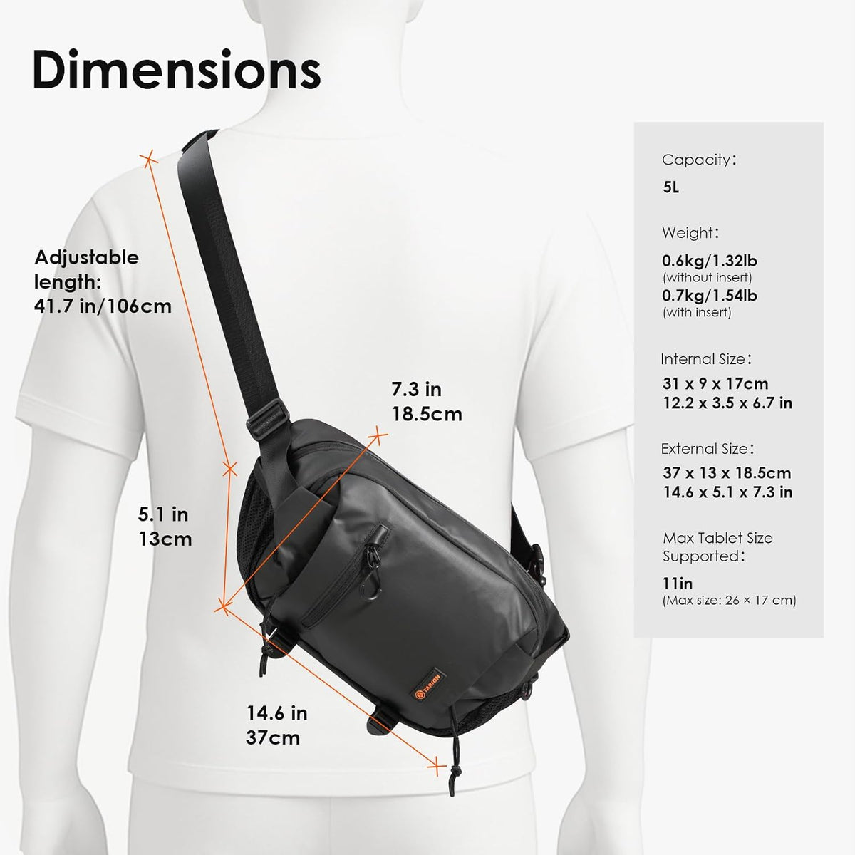 TARION Urban Camera Shoulder Sling Bag Compact 5.5L XProber