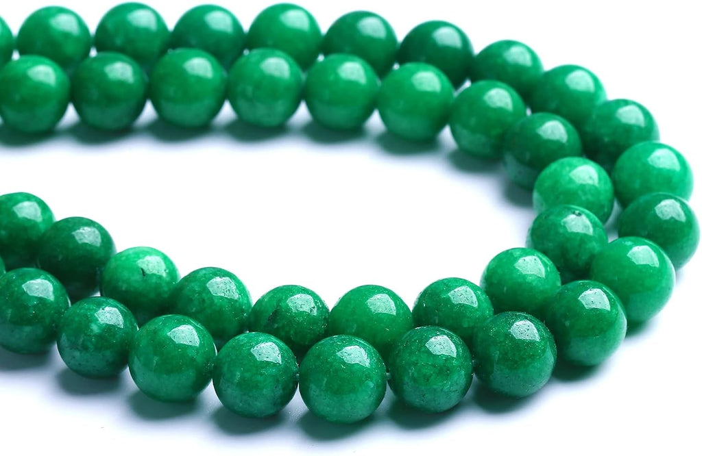 120PCS 6MM Natural Stone Green Cloudy Jade Spacer Loose Beads for Jewelry Making DIY Bracelet Necklace