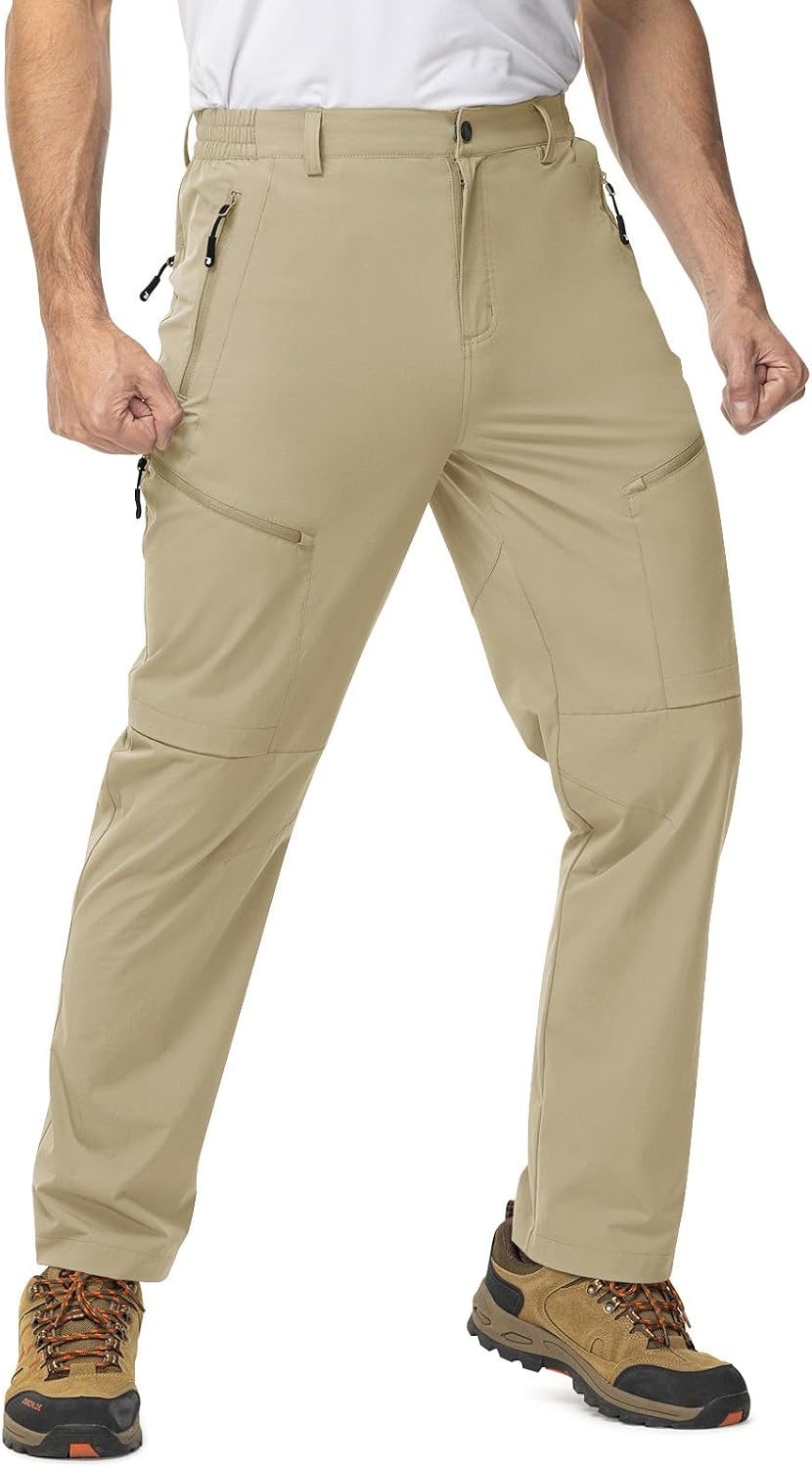 TBMPOY Mens Hiking Pants Lightweight Water Resistant Travel Outdoor Fishing