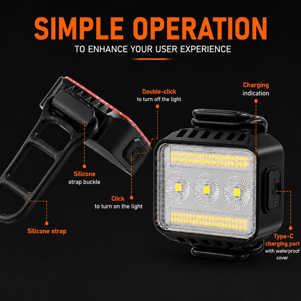 Bike Lights Front and Back Set for Night Riding,Rear Bicycle Light