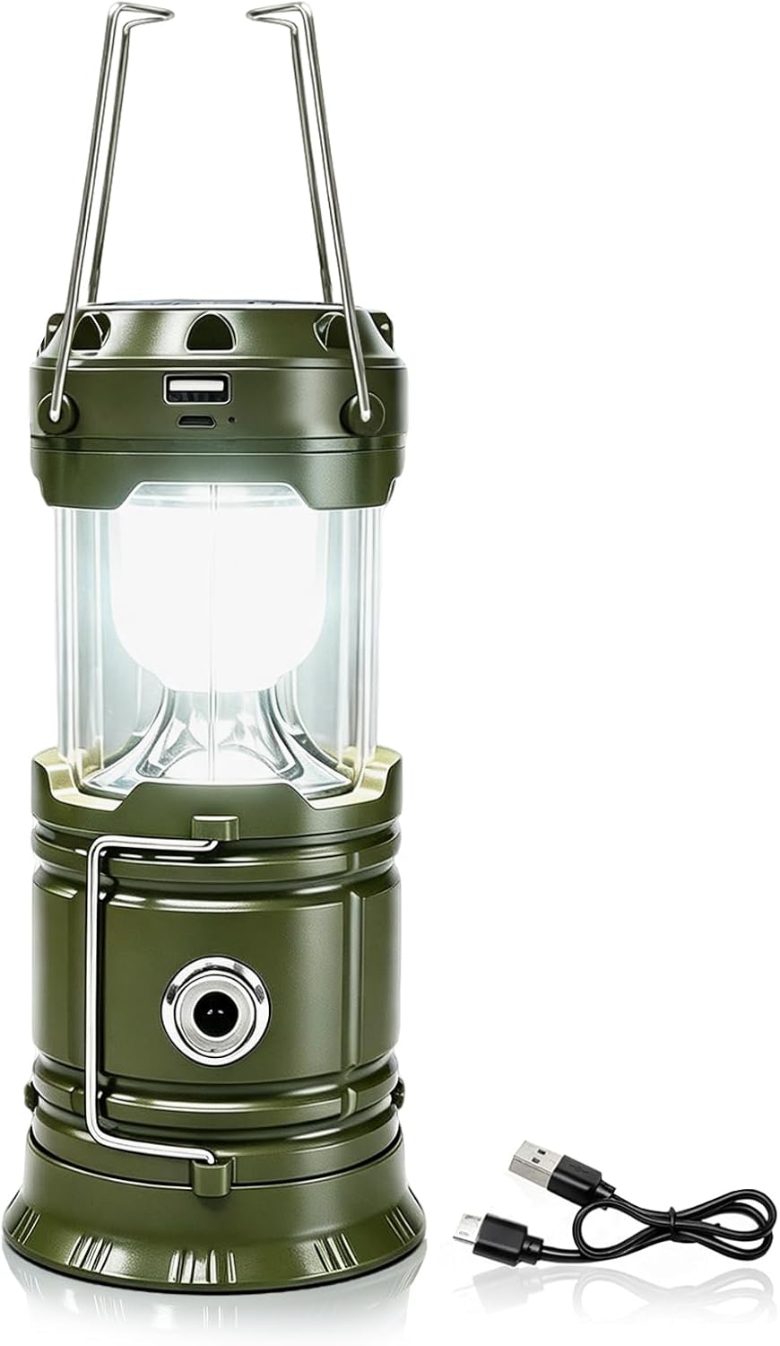 DIBMS 2-Pack Solar Camping Lantern, Collapsible Flashlight Emergency Lights