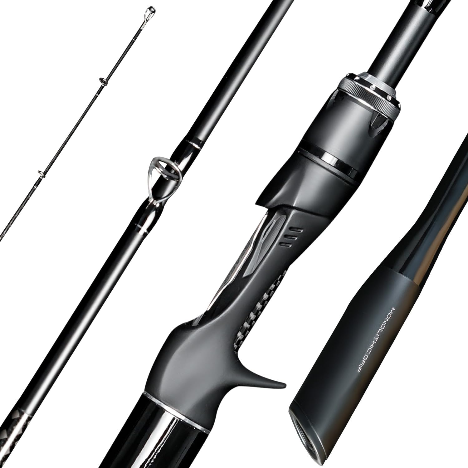 SEASIR Overcast Saltwater Fishing Rod, 2 Piece M/MH, Carbon Fiber