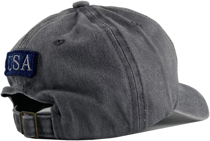 Washed American Flag Baseball Cap Adjustable Sun Dad Gift Hats for Unisex