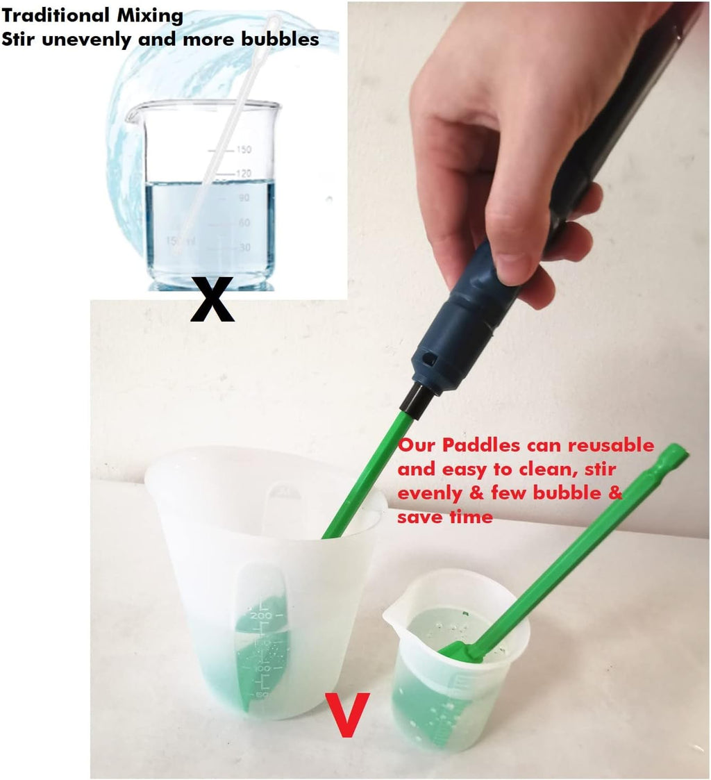 RF REENFAYA Resin Mixer Paddles 12PCS Epoxy Drill Attachment Paint Stirrer