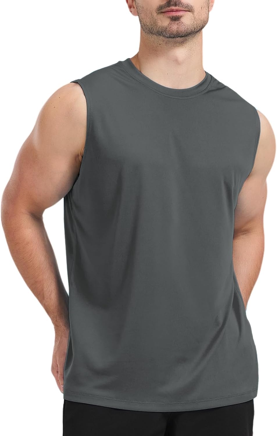 Men's Sleeveless UPF 50+ Swim Shirts Quick Dry UV Workout Tank Top