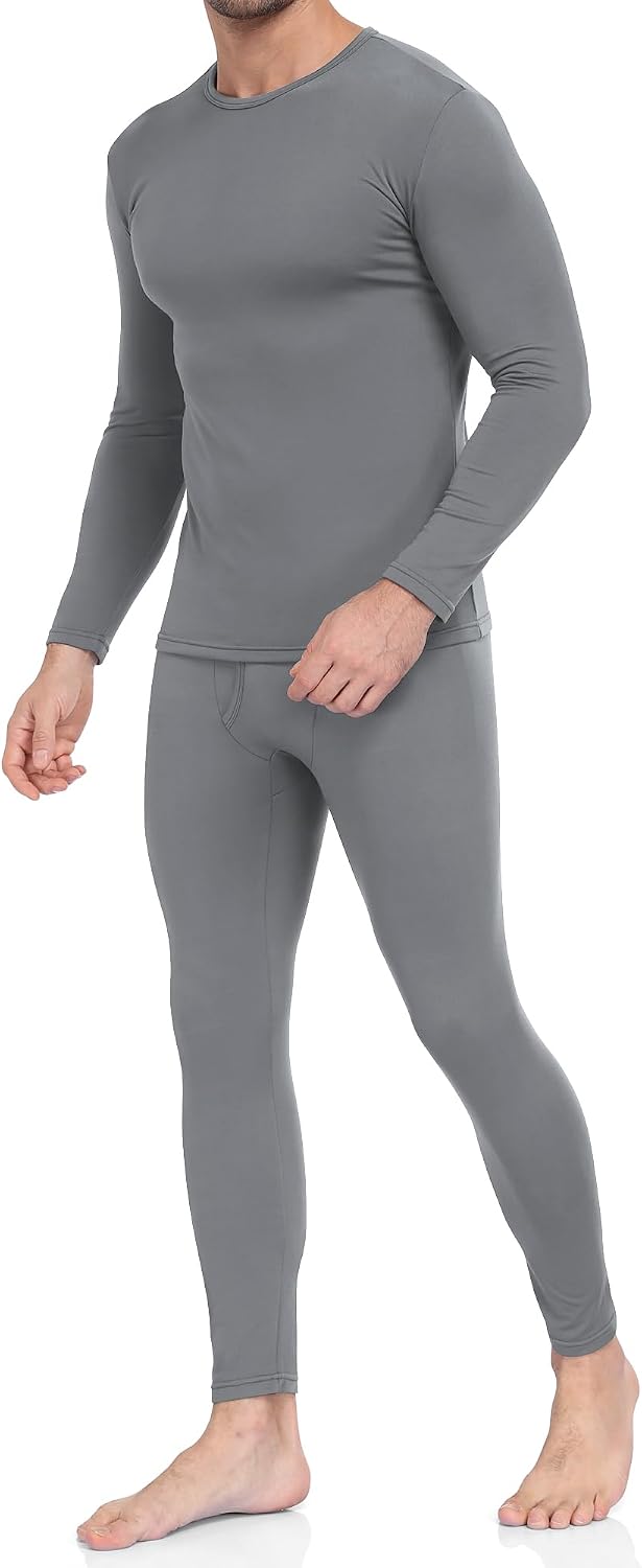 Thermal Underwear for Men Long Johns Set Fleece Lined Winter Cold Weather
