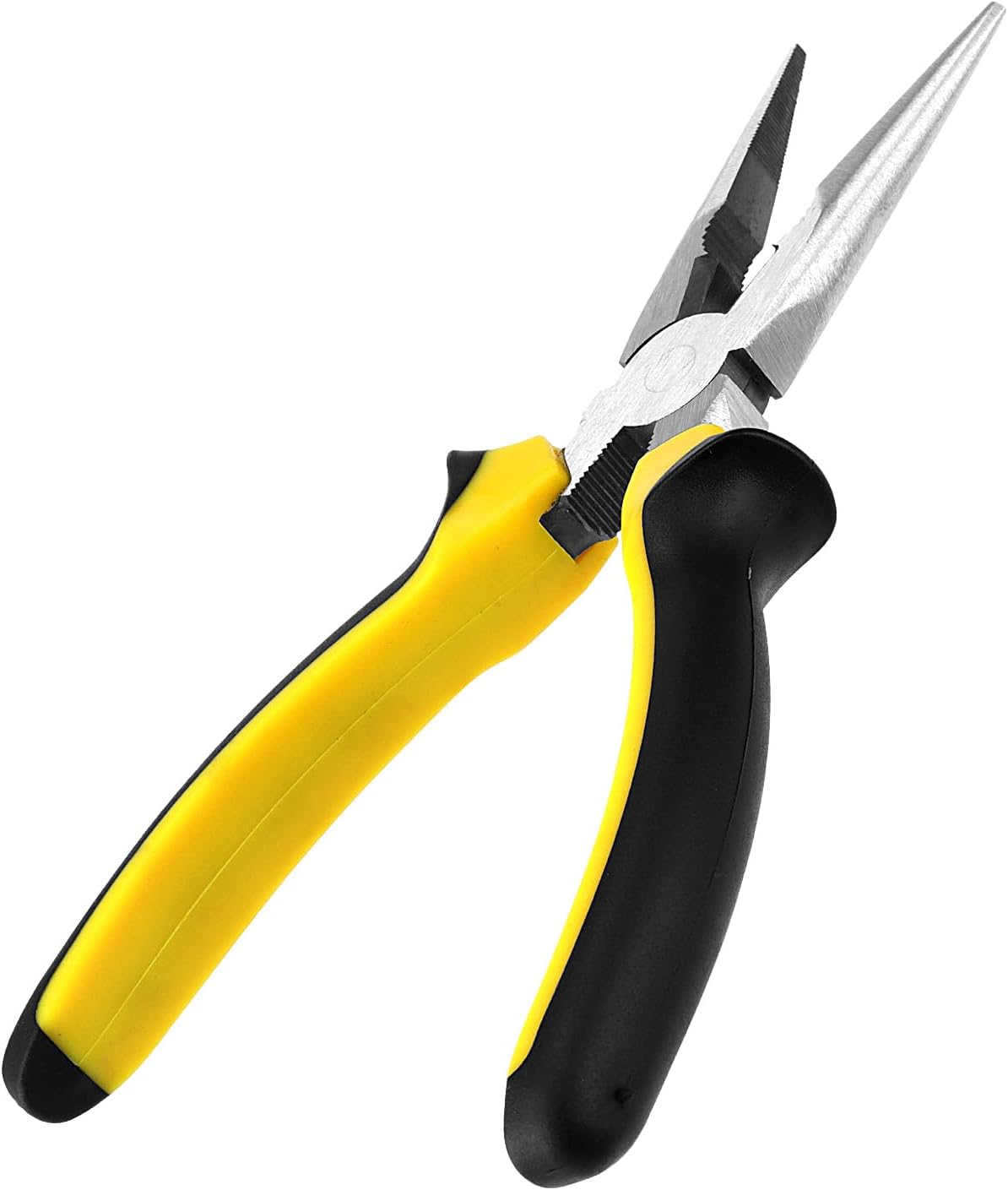 12 PCS 6 Inch Needle Nose Pliers Set, Long Nose Pliers with Wire Cutter, Mini Jewelry Needle Nose Pliers for Cutting Bending Wire Handmade Craft