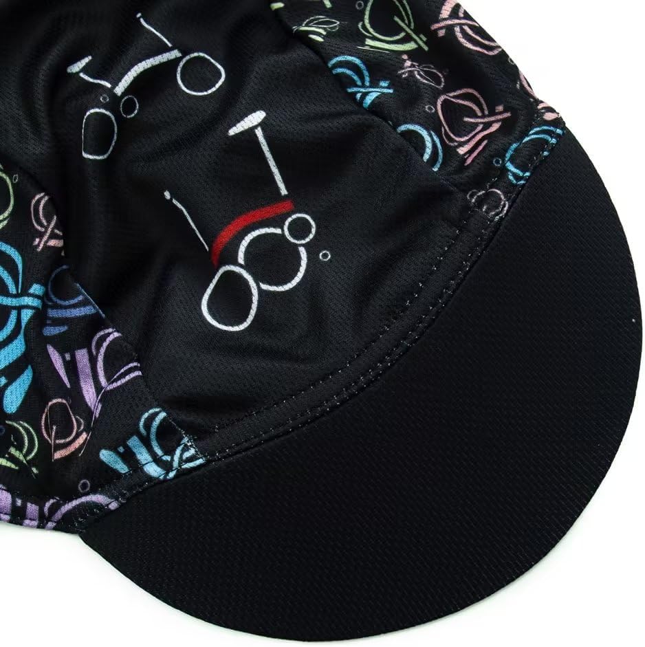 Funny Cycling Cap - Men and Women Cycling Hat-Under Helmet Bike Cap One Size
