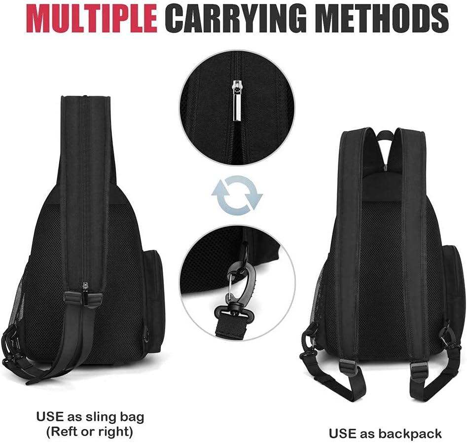 Cwatcun Sling Camera Bag, Camera Shoulder Crossbody Backpack, DSLR/SLR/Mirrorless Camera Case, Shockproof Photography Camera Chest Bag with Tripod Holder, Compatible with Canon/Nikon/Sony/Fuji
