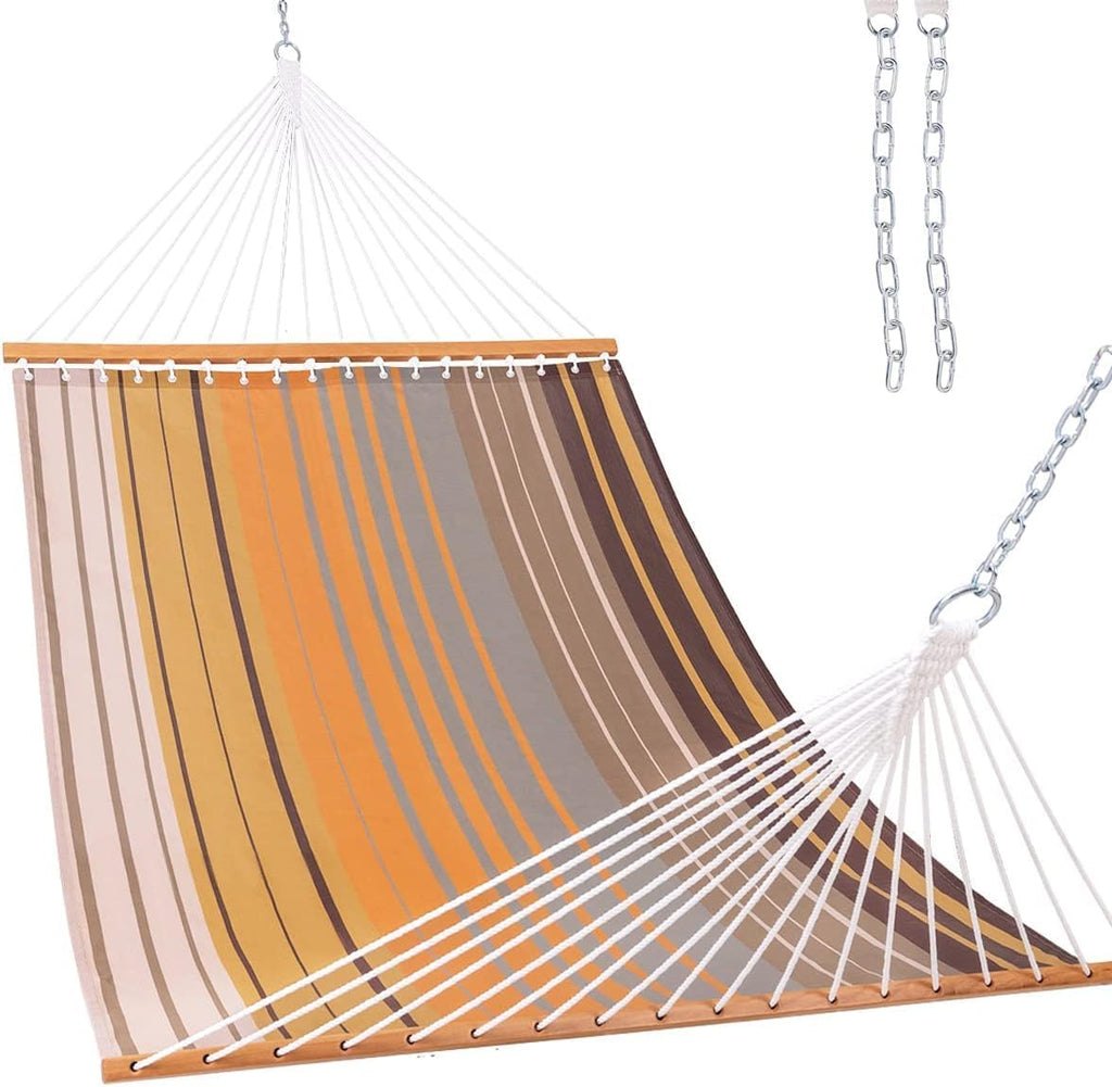 Lazy Daze Double Textliene Quick Dry Hammock with Spreader Bar for Outdoor