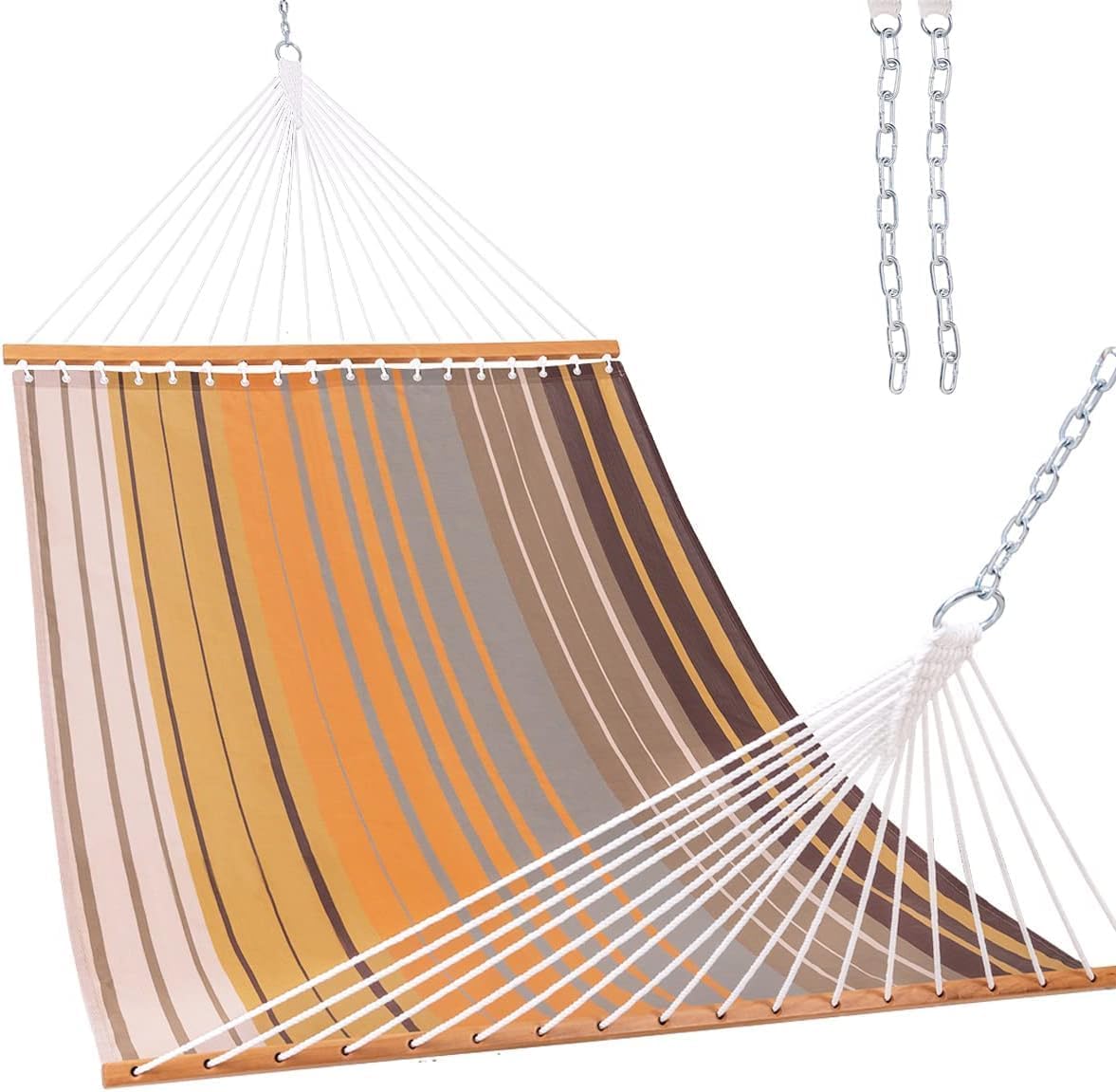 Lazy Daze Double Textliene Quick Dry Hammock with Spreader Bar for Outdoor