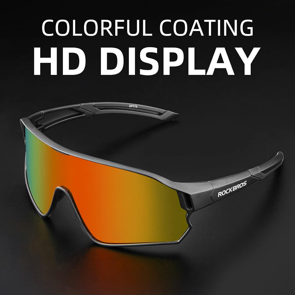 ROCKBROS Polarized Sports Sunglasses Anti-Glare HD Cycling Sun Glasses