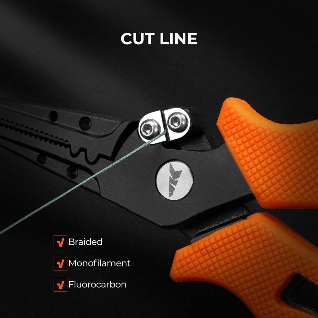 KastKing Cutthroat 7 inch Fishing Pliers, Ice Fishing, Gift for Men