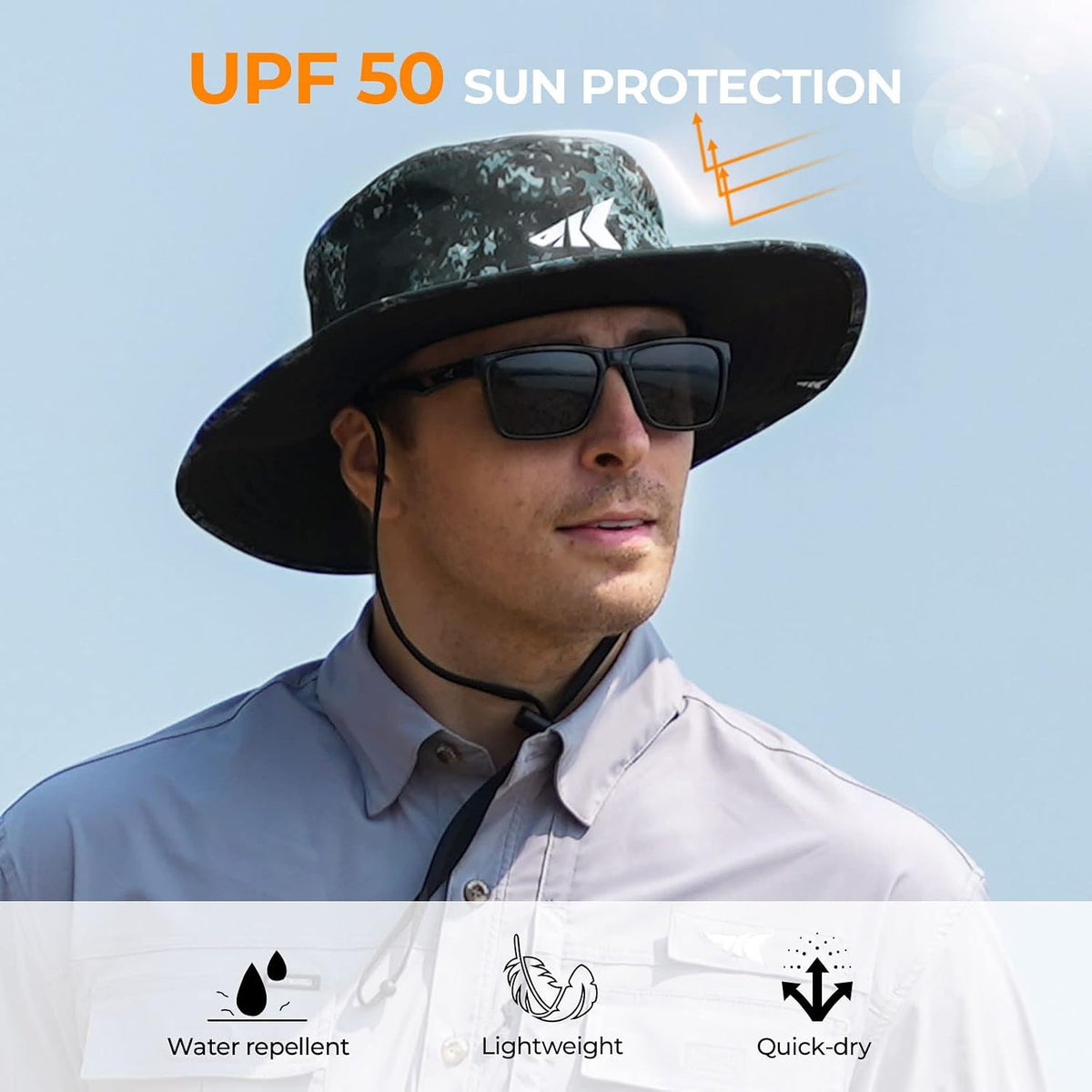 KastKing Sol Armis UPF 50 Boonie Hat for Sun Protection,Men Women