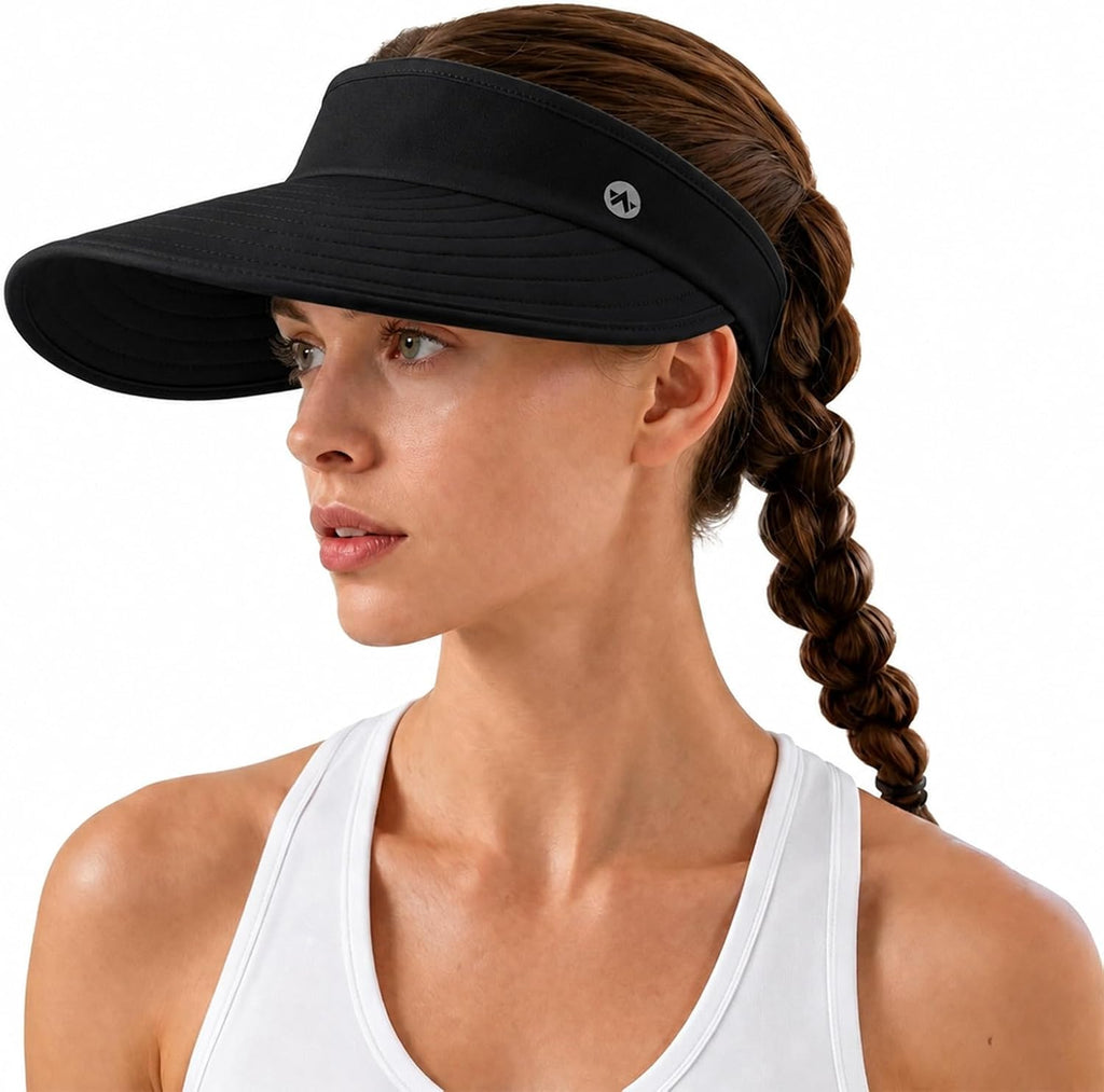 WANDER Sun Visor Hat Wide Brim Packable Large Beach Cap for Women