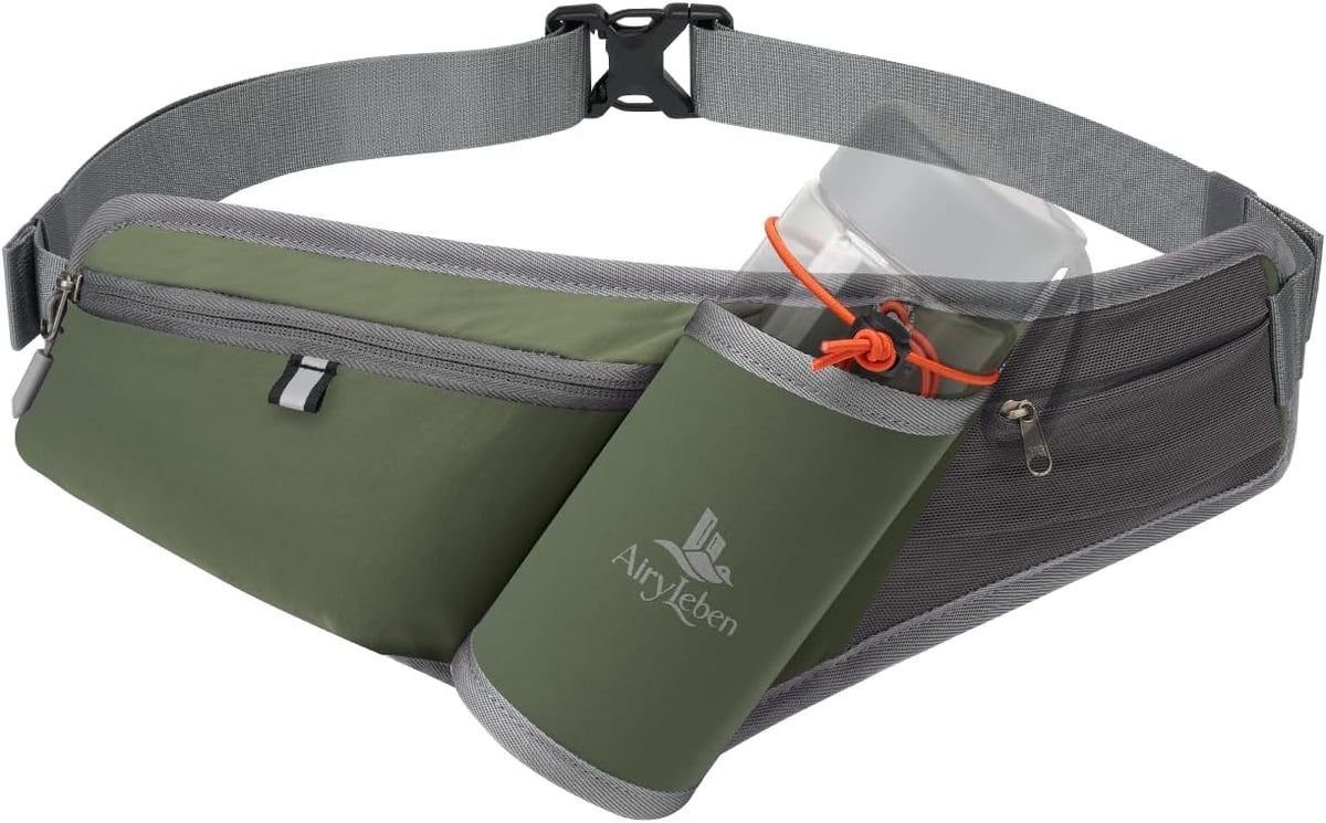 Fanny Pack with Water Bottle Holder, RFID Blocking Running Belt Bag