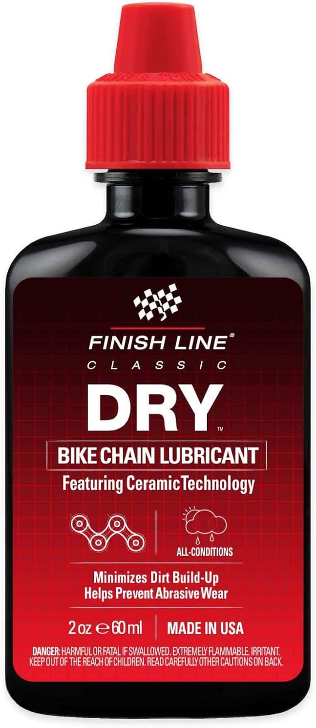 Finish Line Dry Bike Chain Lube – Ceramic Dry-Film Lubricant – Dirt & Dust Resistant