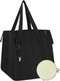 GRANNY SAYS 2-in-1 Waterproof Picnic Blankets & Tote Bag for Camping, Black