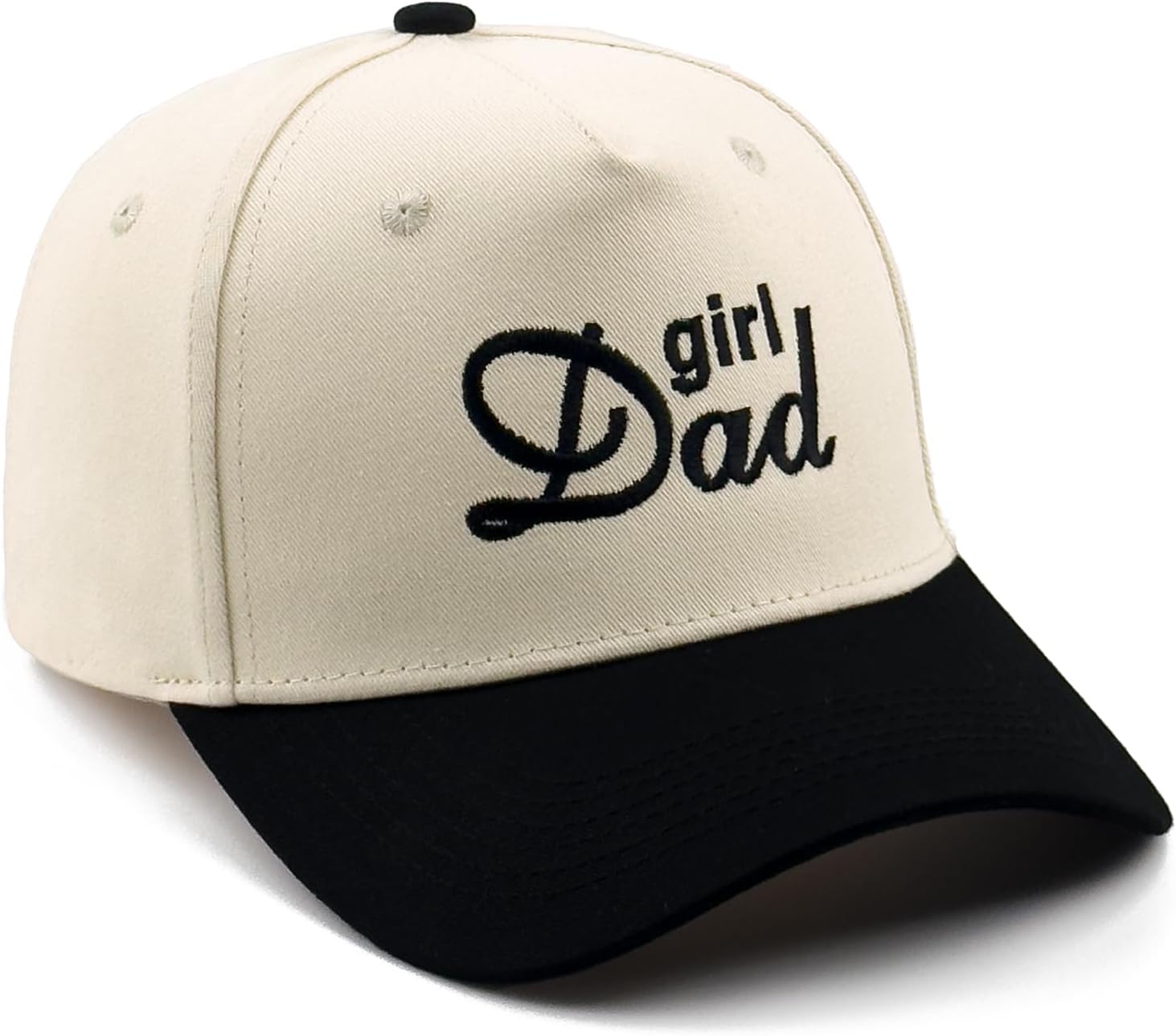 Embroidered Boy Girl Dad Mom Two-Tone Baseball Cap, Classic Dad Hat for Men Women His Her, Family Theme Gift Ideas
