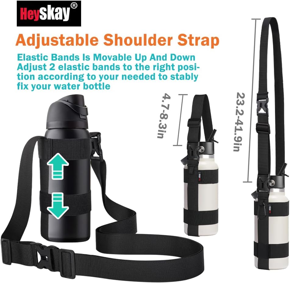 HEYSKAY Water Bottle Holder with Strap Adjustable Water Bottle Sling Strap