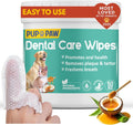 Vet Recommended Dog & Cat Dental Wipes - Freshens Breath - Easy Daily Oral Care - Dog Tooth Brushing Kit - Dental Finger Wipes for Pets - 50 Count