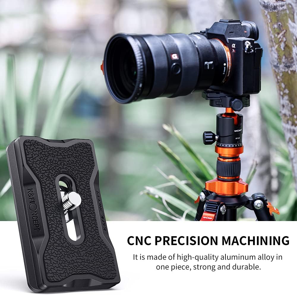 K&F CONCEPT Aluminum Camera Tripod Quick Release Mounting Plate for Tripod